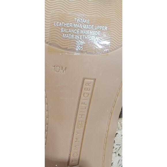 Tommy Hilfiger Slacked block heels Tan Platform Sandals SZ 10M opentoe - Picture 10 of 11